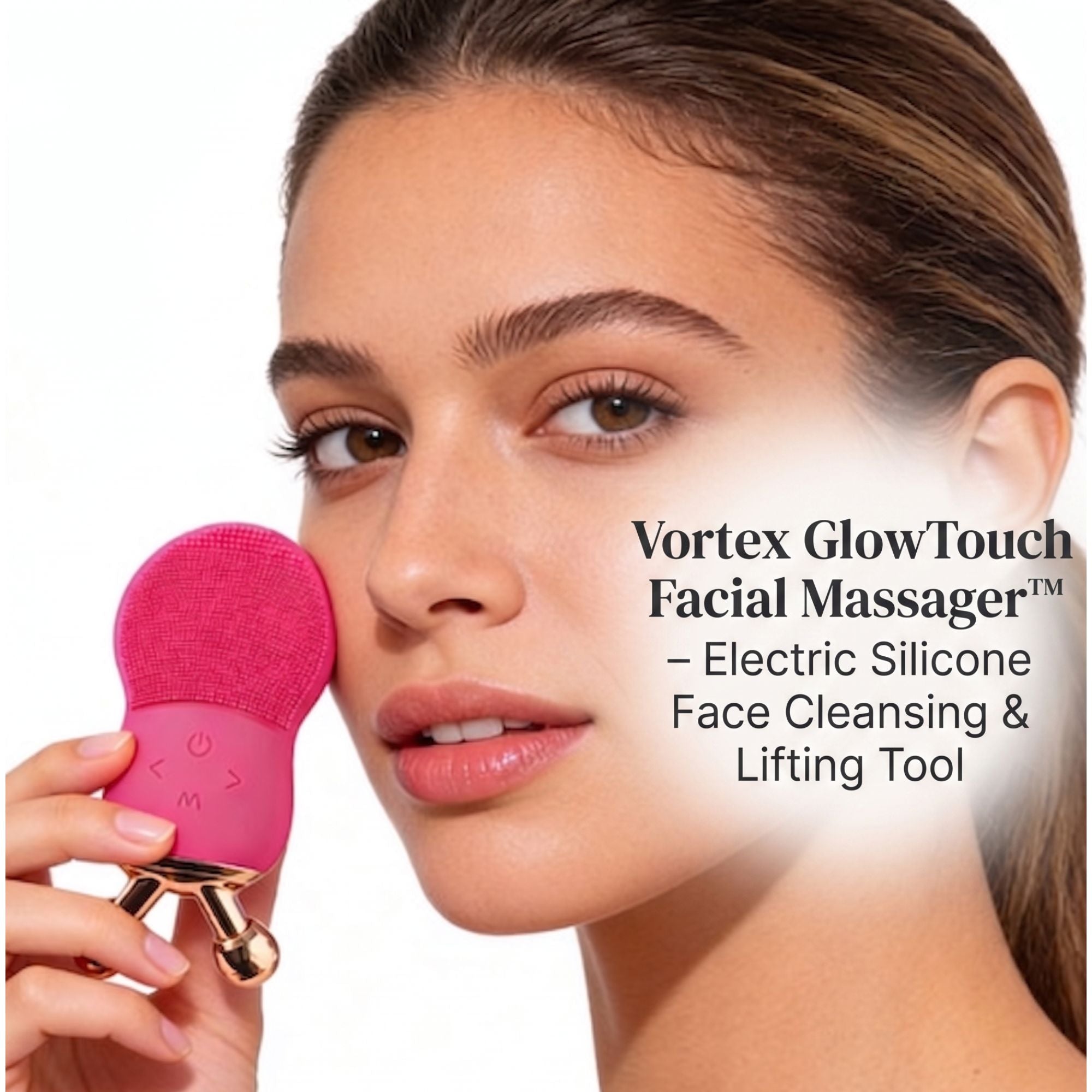 Vortex GlowTouch Facial Massager™ – Electric Silicone Face Cleansing & Lifting Tool